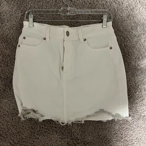 White Denim Skirt